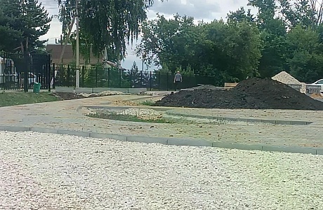 В Иссе началось благоустройство парка на улице Лебедева